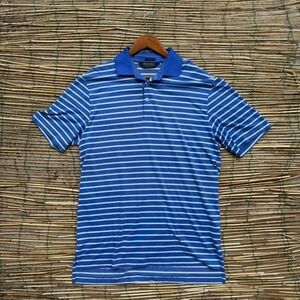 Polo Ralph Lauren Golf Performance Polo Shirt Size Medium‎ Blue Striped